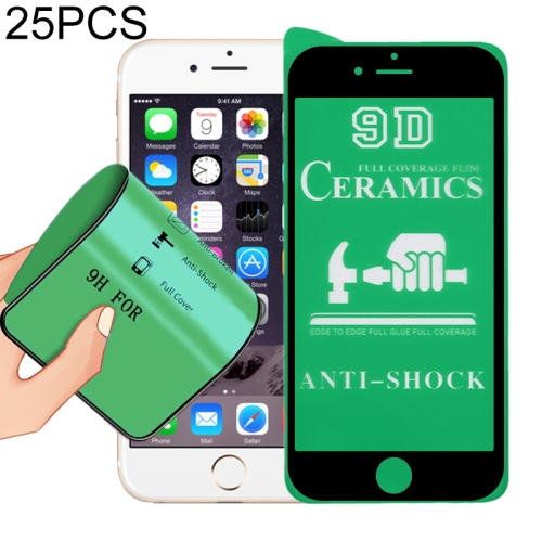 

25 PCS 2.5D Full Glue Full Cover Ceramics Film for iPhone 6 Plus (Black)