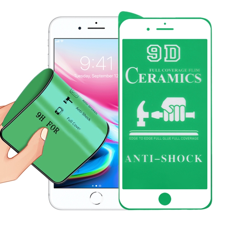 

2.5D Full Glue Full Cover Ceramics Film for iPhone 8 Plus / 7 Plus (White)