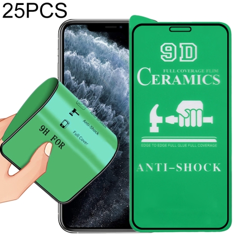 

25 PCS 2.5D Full Glue Full Cover Ceramics Film for iPhone X / XS / 11 Pro