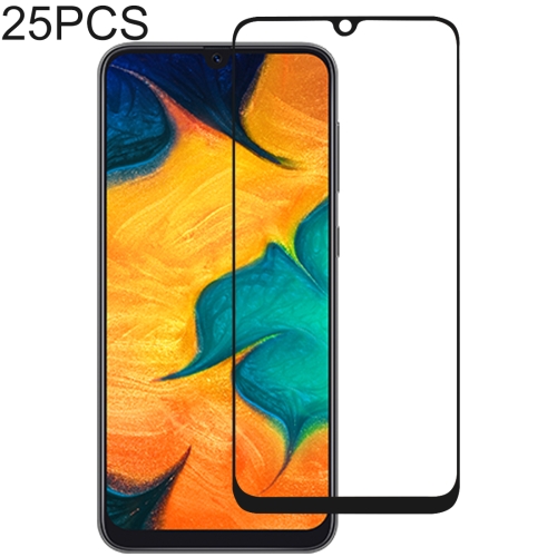 

25 PCS Full Glue Full Cover Screen Protector Tempered Glass film for Galaxy A30 & A50 & M30 & A40S