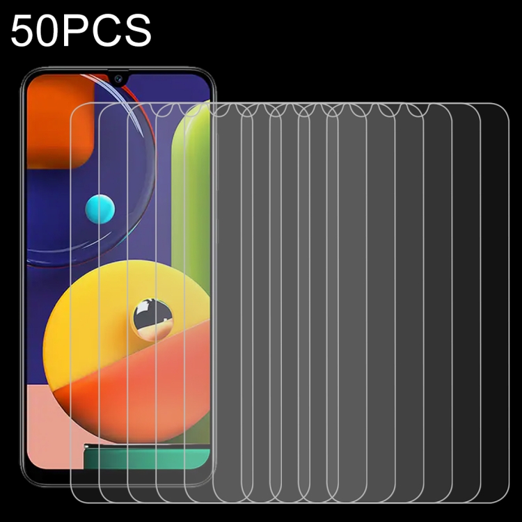 

50 PCS 0.26mm 9H 2.5D Tempered Glass Film for Galaxy A50s