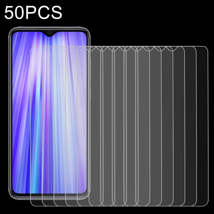 

For Xiaomi Redmi Note 8 Pro 50 PCS 0.26mm 9H 2.5D Tempered Glass Film