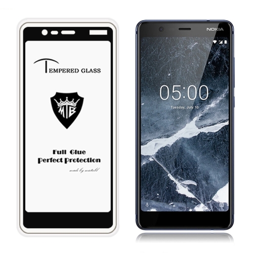 

MIETUBL Full Screen Full Glue Anti-fingerprint Tempered Glass Film for Nokia 5.1 (Black)