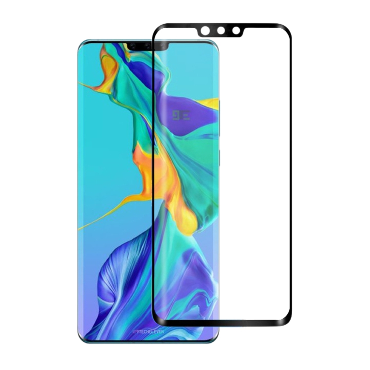 

For Huawei Mate 30 Pro 0.3mm 9H Surface Hardness 3D Curved Edge Glue Curved Full Screen Tempered Glass Film(Black)