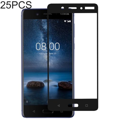 

25 PCS Full Glue Full Cover Screen Protector Tempered Glass film for Nokia 8