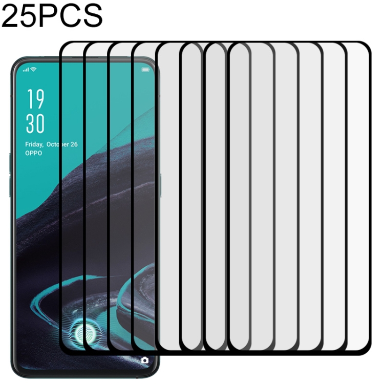 

25 PCS Full Cover ScreenProtector Tempered Glass Film for OPPO Reno 2