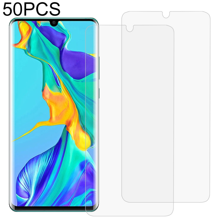 

50 PCS 3D Curved Full Cover Soft PET Film Screen Protector for Huawei P30 Pro