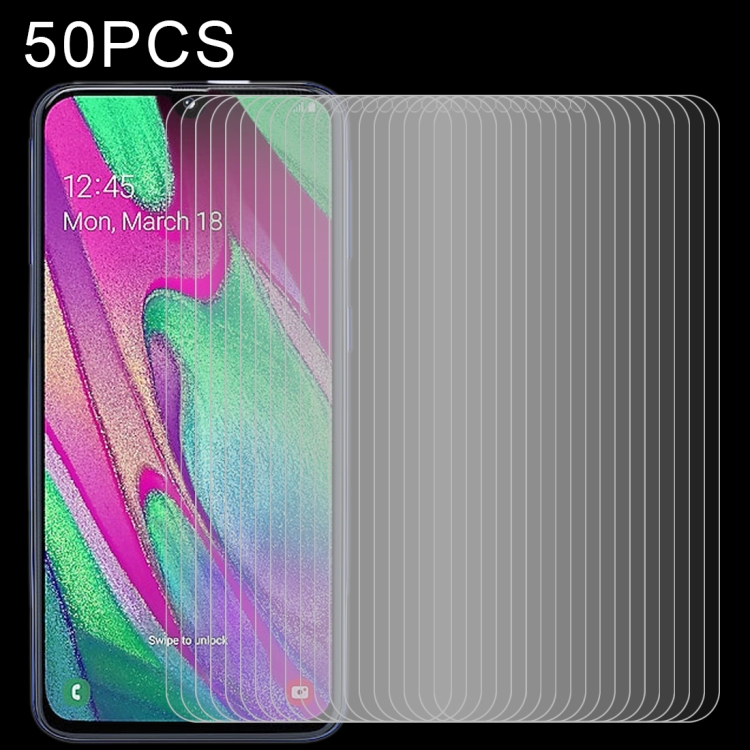 

50 PCS 2.5D Non-Full Screen Tempered Glass Film for Galaxy A40