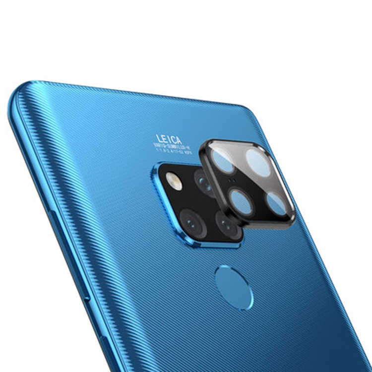 

Titanium Alloy Metal Camera Lens Protector Tempered Glass Film for Huawei Mate 20X (Black)