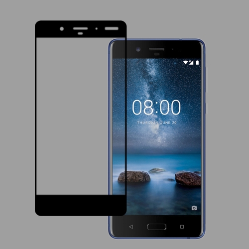 

For Nokia 8 Sirocco 0.26mm 9H 3D Explosion-proof Full Screen Heat Bending Tempered Glass Screen Film(Black)