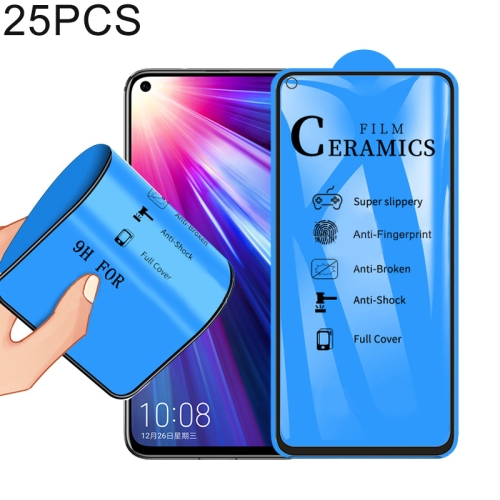 

25 PCS 2.5D Full Glue Full Cover Ceramics Film for Huawei Nova 4 / Honor V20