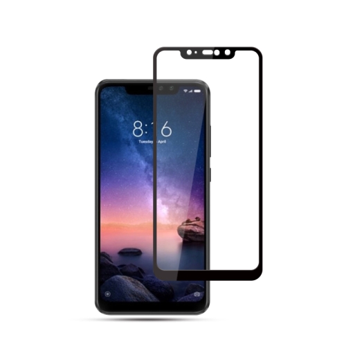 

mocolo 0.33mm 9H 2.5D Silk Print Tempered Glass Film for Xiaomi Redmi Note 6 Pro (Black)