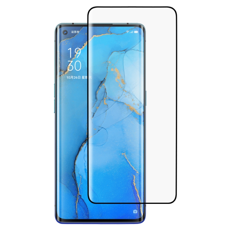 

For OPPO Reno3 Pro 9H HD 3D Curved Edge Tempered Glass Film (Black)