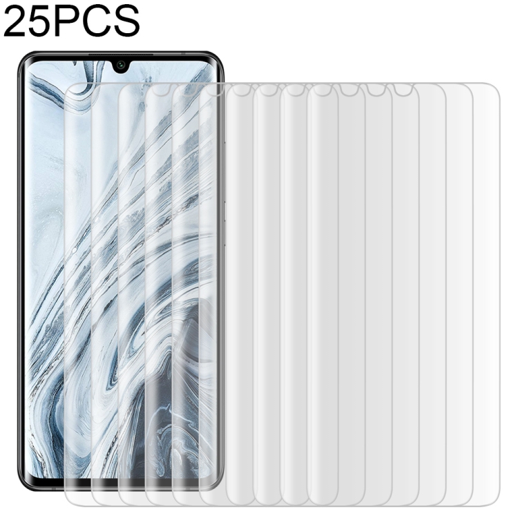 

25 PCS For Xiaomi Mi Note 10 9H HD 3D Curved Edge Tempered Glass Film (Transparent)