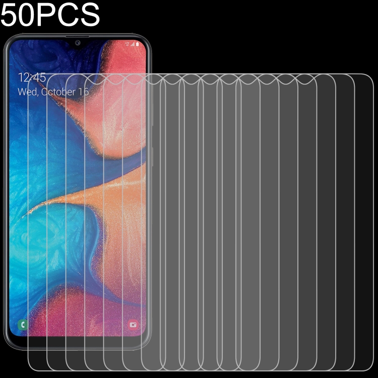

For Samsung Galaxy A20 50 PCS 0.26mm 9H 2.5D Tempered Glass Film