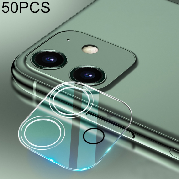 

50 PCS For iPhone 12 mini HD Rear Camera Lens Protector Tempered Glass Film