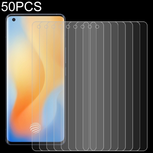 

50 PCS For Vivo X50 0.26mm 9H 2.5D Explosion-proof Tempered Glass Screen Film