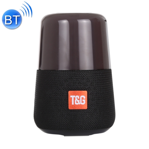 

T&G TG168 Portable Wireless Bluetooth V5.0 Stereo Speaker with Handle, Built-in MIC, Support Flashing LED Light & TF Card & U Disk & AUX IN & FM (Black)