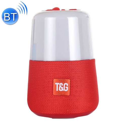 

T&G TG168 Portable Wireless Bluetooth V5.0 Stereo Speaker with Handle, Built-in MIC, Support Flashing LED Light & TF Card & U Disk & AUX IN & FM(Red)