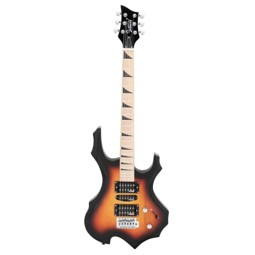 

[US Warehouse] Glarry Flame II Electric Guitar with Pickup, Size: 95x32.5x5cm (Brown)