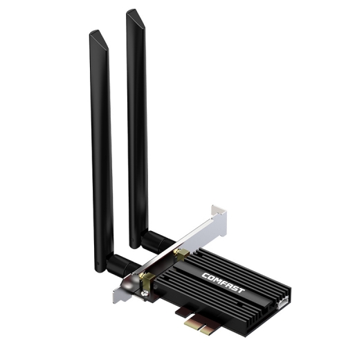 

COMFAST CF-AX181 PRO 3000Mbps Tri-band + Bluetooth 5.2 Wireless WiFi6E PCI-E Network Card with Heat Sink