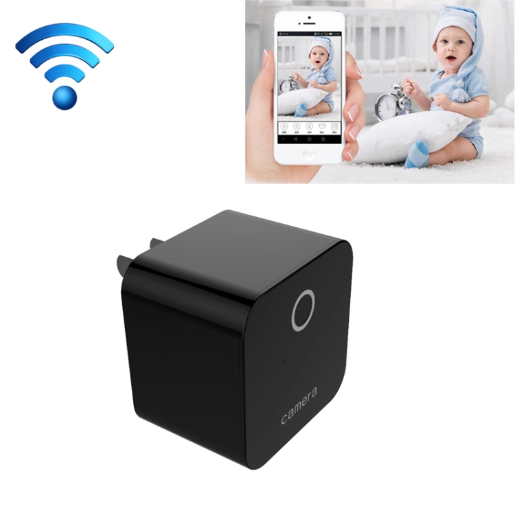 

S6 Smart Home Monitor, Built-in Microphone, Supports WIFI &155 degree Wide-angle Lens & TF Card & USB & Plug(Black)