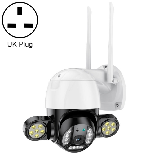 

QX55 3.0 Million Pixels IP65 Waterproof 2.4G Wireless IP Camera, Support Motion Detection & Two-way Audio & Night Vision & TF Card, UK Plug