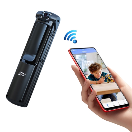 Sunsky Idv L01 1080p Hd Wifi Back Clip Digital Pen Voice Recorder Mini Camera Support Ir Night Vision Tf Card 180 Degrees Lens Rotation Black