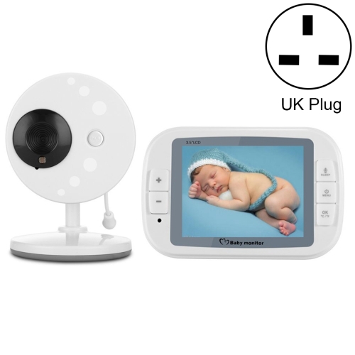 

3.5 Inch Larger Screen Display Wireless Digital Monitoring Camera Baby Career Monitor Wireless Baby Monitor,UK Plug SP851(Black White)