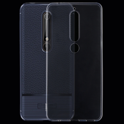 

For Nokia 6 (2018) 0.75mm Ultra-thin Transparent TPU Protective Back Cover Case(Transparent)