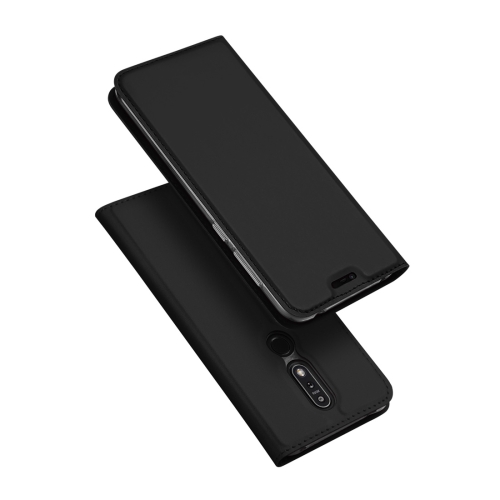 

DUX DUCIS Skin Pro Series Horizontal Flip PU + TPU Leather Case for Nokia 7.1, with Holder & Card Slots (Black)