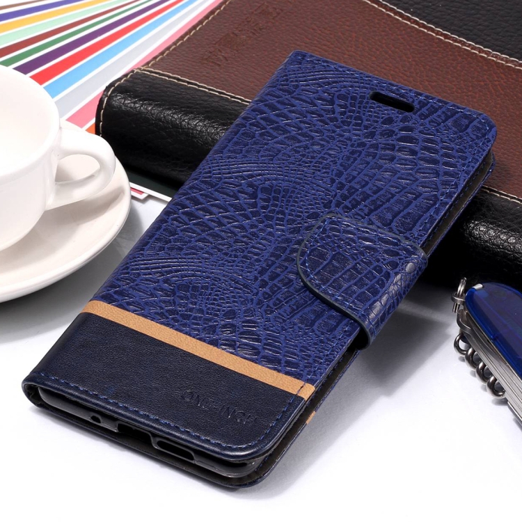 

Crocodile Texture Horizontal Flip Leather Case for Nokia 7 Plus, with Holder & Card Slots(Blue)