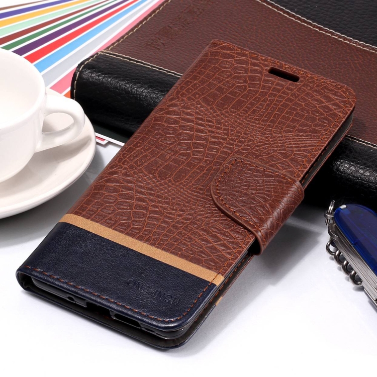 

Crocodile Texture Horizontal Flip Leather Case for Nokia 7 Plus, with Holder & Card Slots(Brown)
