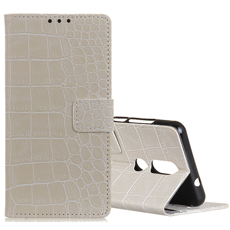 

Retro Crocodile Texture Horizontal Flip Leather Case for Nokia 4.2, with Holder & Card Slots & Photo Frame (White)