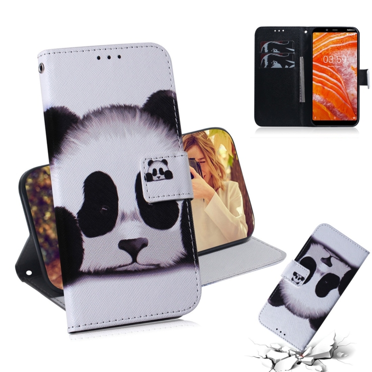 

Panda Pattern Coloured Drawing Horizontal Flip Leather Case for Nokia 3.1 Plus, with Holder & Card Slots & Wallet
