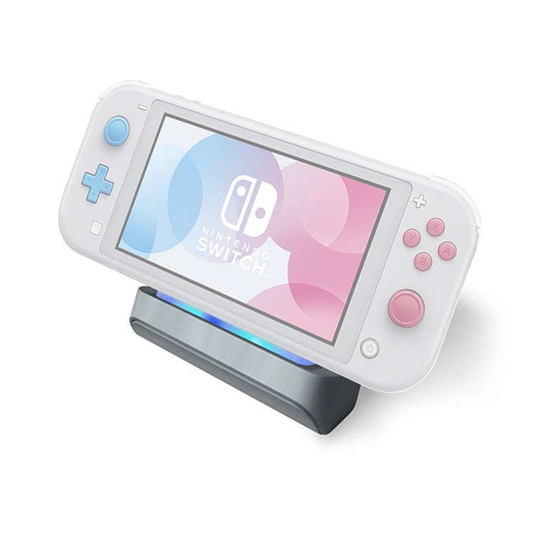 

Portable Charging Charger Base Stand Station for Nintendo Switch Lite (Silver Grey)