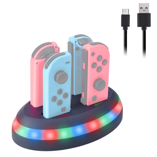 

MB-BK002 Game Controller Charger Charging Dock 4-port Light-emitting Charger for Nintendo Switch Joy-Con