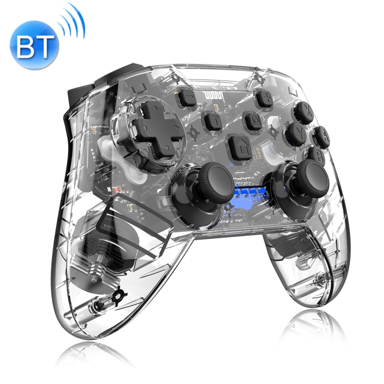 

YS01 For Switch Pro Wireless Bluetooth Transparent GamePad Game Handle Controller (Black)