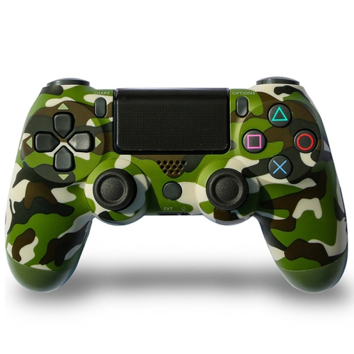 

Camouflage Wireless Bluetooth Game Handle Controller with Lamp for PS4, US Version(Green)