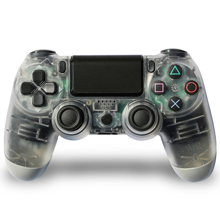 

Transparent Wireless Bluetooth Game Handle Controller with Lamp for PS4, EU Version(White)