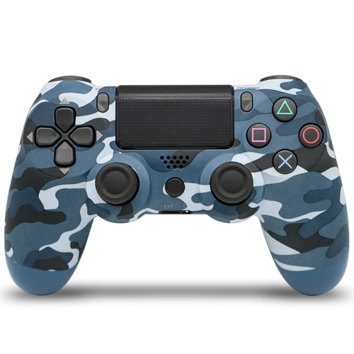 

Camouflage Wireless Bluetooth Game Handle Controller with Lamp for PS4, EU Version (Blue)