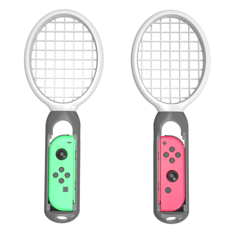 

2 PCS Tennis Racket Handle Holder Grip Drumstick with Wrist Strap for Nintendo Switch Joy-con(White)