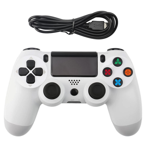 

Snowflake Button Wired Gamepad Game Handle Controller for PS4 (White)