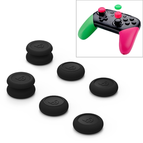 

Skull&Co Pro / PS4 Gamepad Rocker Cap Button Cover Thumb Grip Set for Nintendo Switch / Switch Lite / JOYCON (Black)
