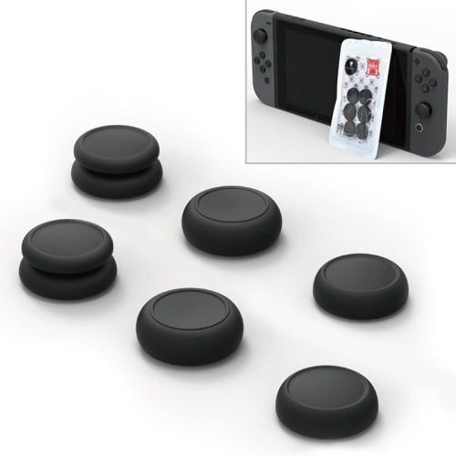 

Skull&Co Left + Right Gamepad Rocker Cap Button Cover Thumb Grip Set for Switch / Switch Lite / JOYCON (Black)