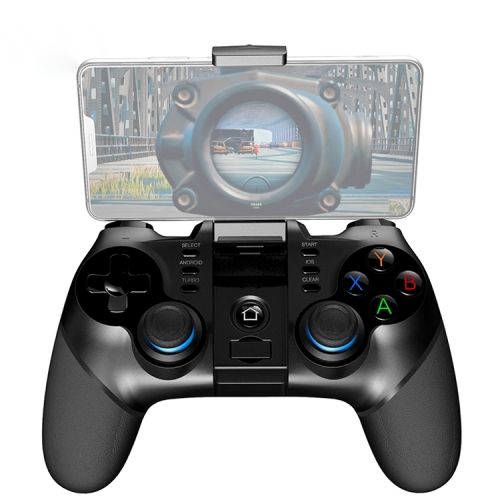 

ipega PG-9156 2.4GHz + Bluetooth 4.0 Mobile Phone Gaming Gamepad with Stretchable Mobile Phone Holder & Turbo Button, Compatible with IOS and Android Systems (Black)