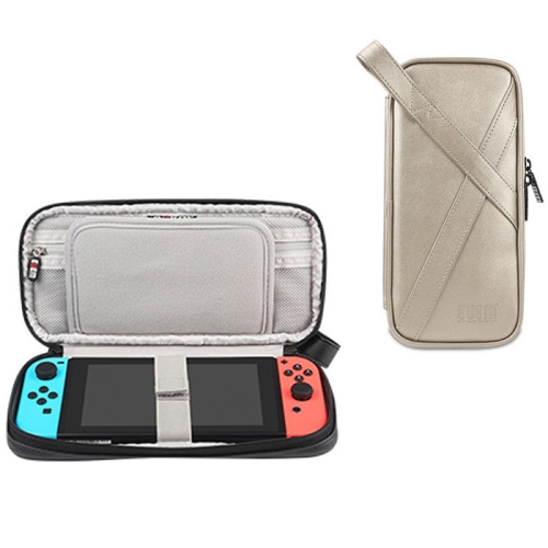 

BUBM Multi-function Portable Game Machine PU Storage Bag Protective Box for Nintendo Switch(Gold)