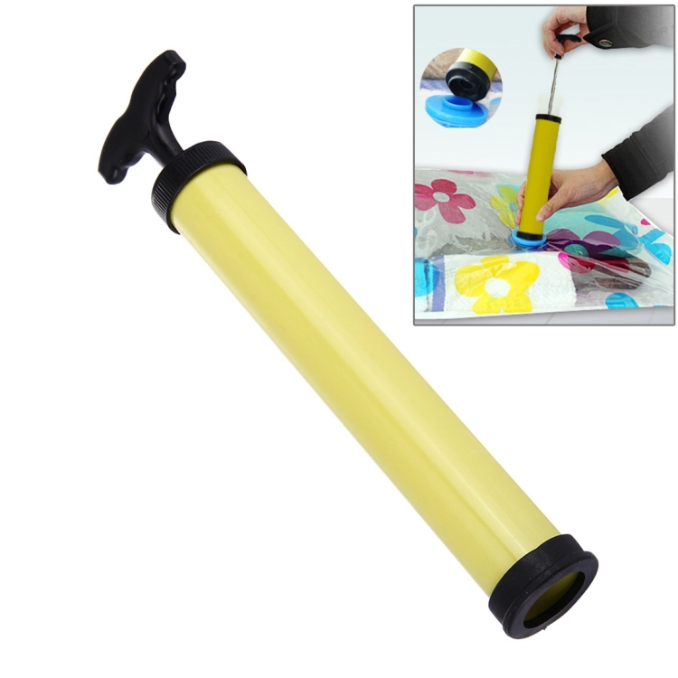 

Mini Portable Manual Plastic Pump Inflator (Yellow+Black)