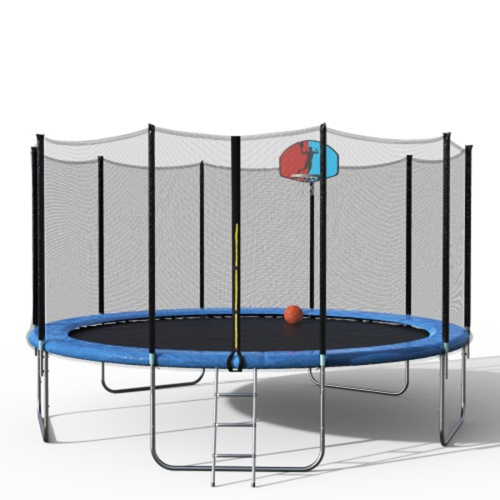 

[US Warehouse] 15FT Outdoor Activity Round Trampoline Bouncing Bed with Safety Fence / Ladder / Basketball Hoop