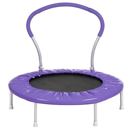 

[US Warehouse] 36 inch Outdoor Activity Small Round Trampoline Bouncing Bed with Handle(Purple)